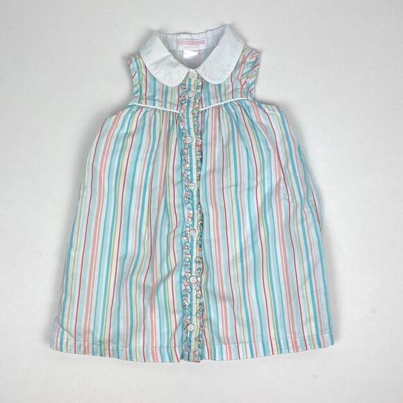 Janie & Jack Striped Sleeveless Dress 6-12 Months - Picture 1 of 9